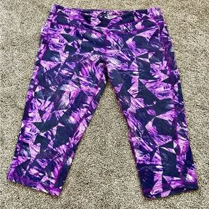 Tek Gear Purple and White Activewear Leggings